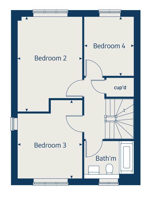 First floor floorplan of The Willows at Yapton View floor floorplan of The Willows at Yapton View